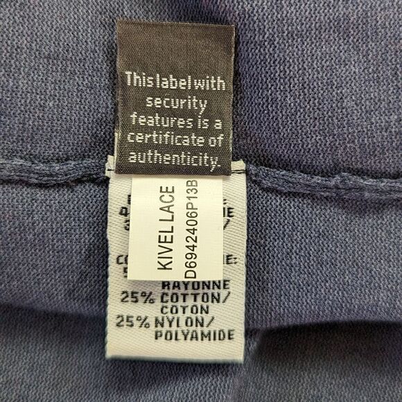 Diane Von Furstenberg Kivel Lace Silk Dress in Marine Blue Black, sz M EUC - Picture 14 of 14